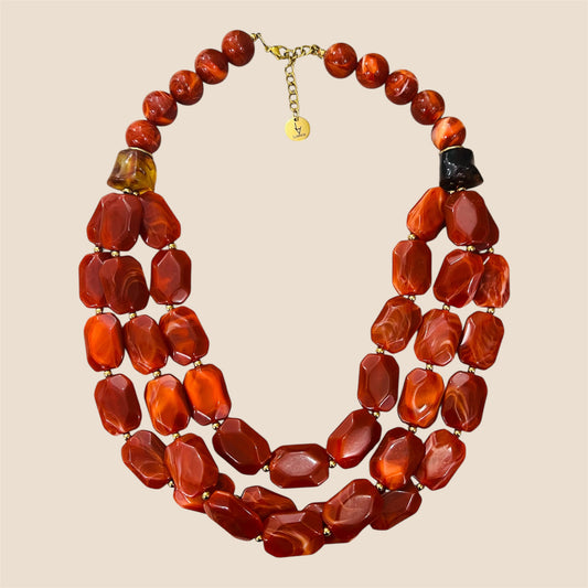 Collar cascada Terracota